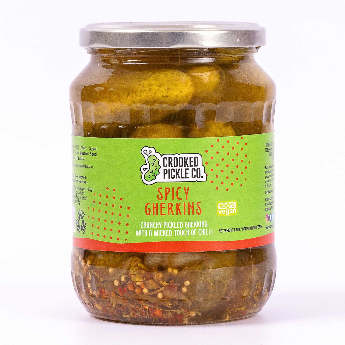 Spicy Gherkins - 8 x 670g