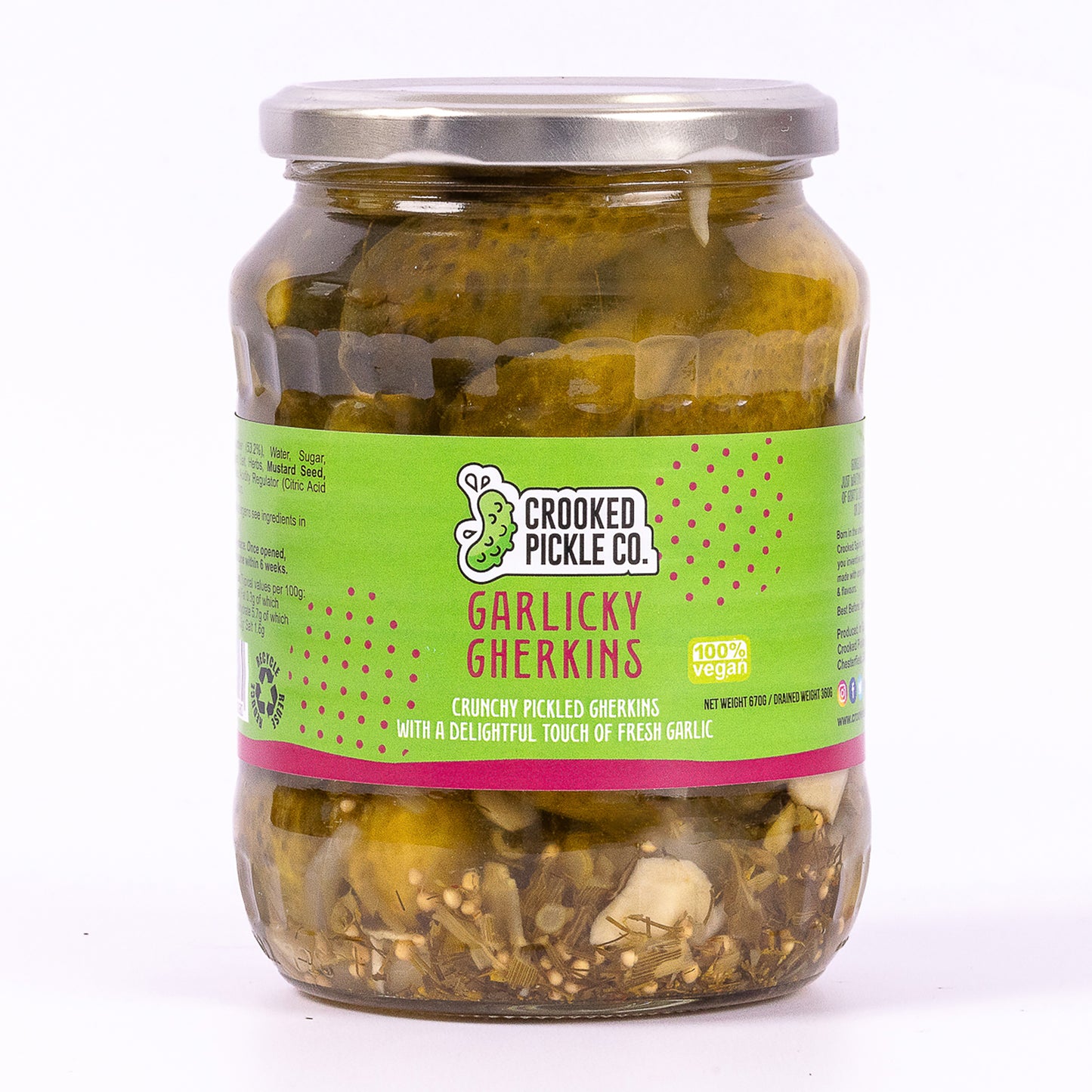Garlicky Gherkins - 8 x 670g