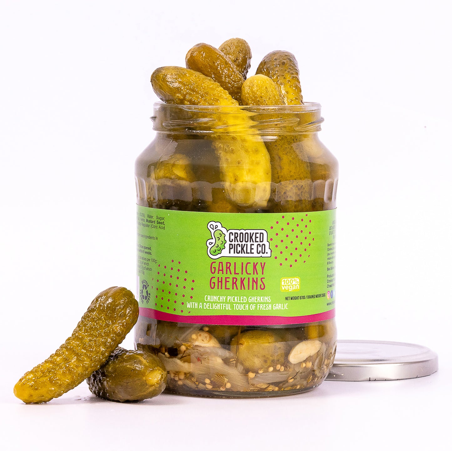 Garlicky Gherkins - 8 x 670g