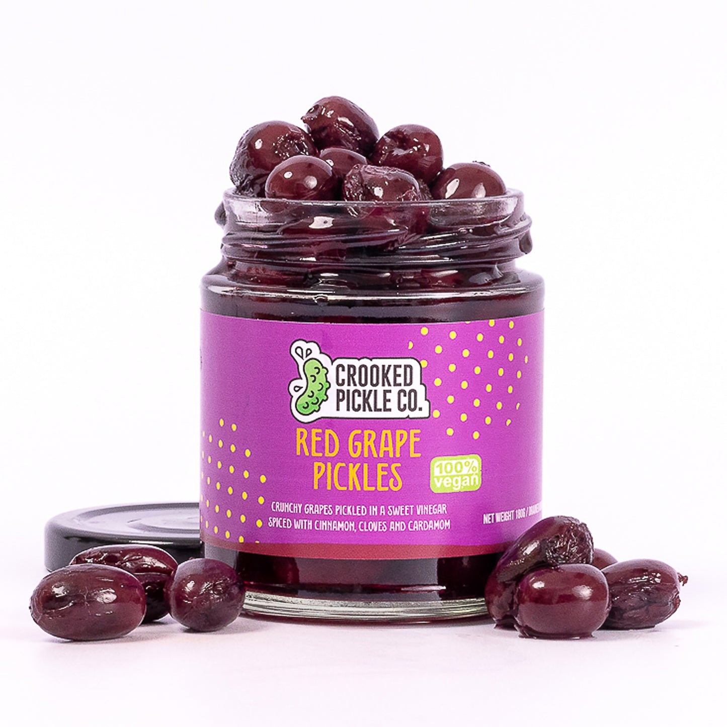 Red Grape Pickles - 6 x 180g
