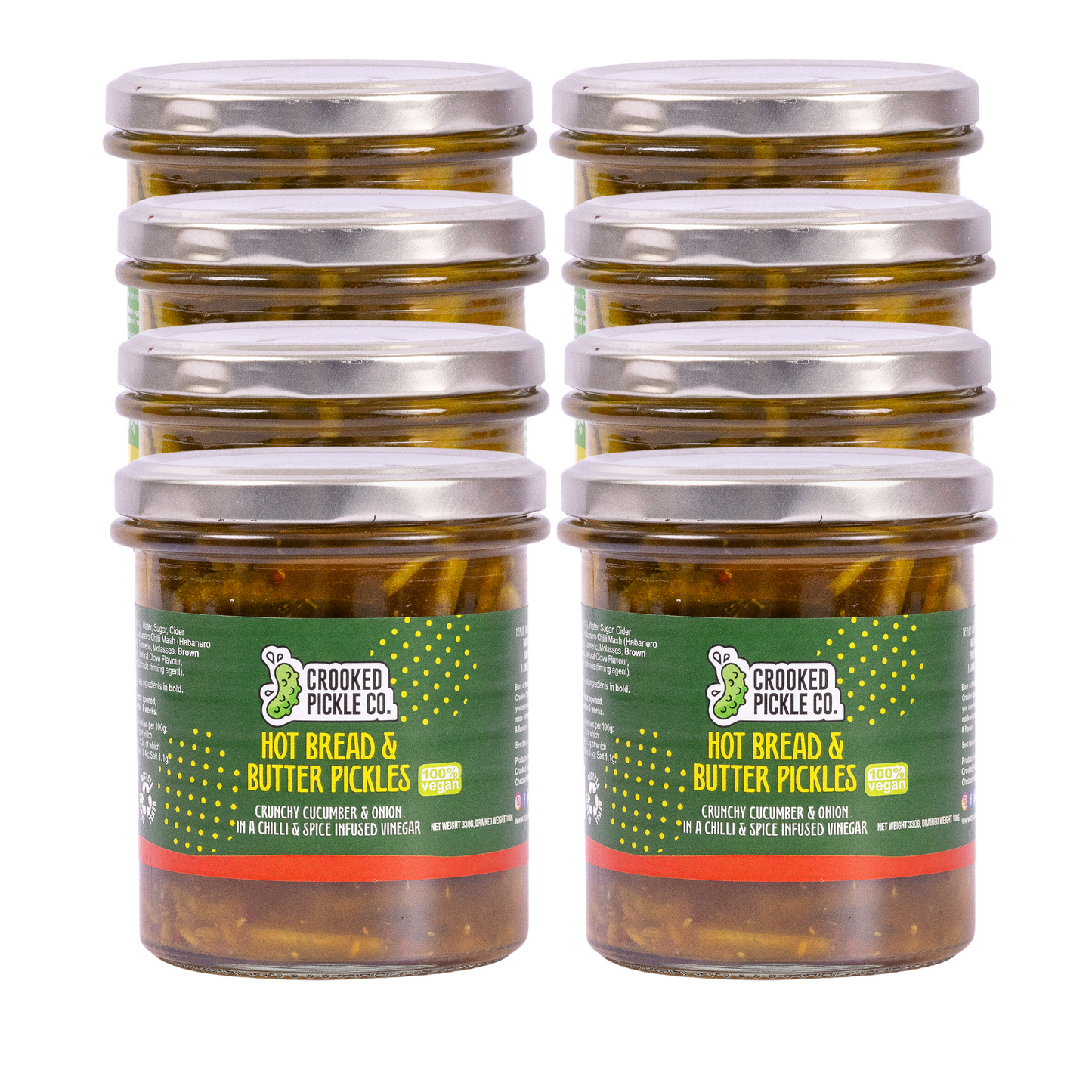 HOT Bread & Butter Pickles - 8 x 330g