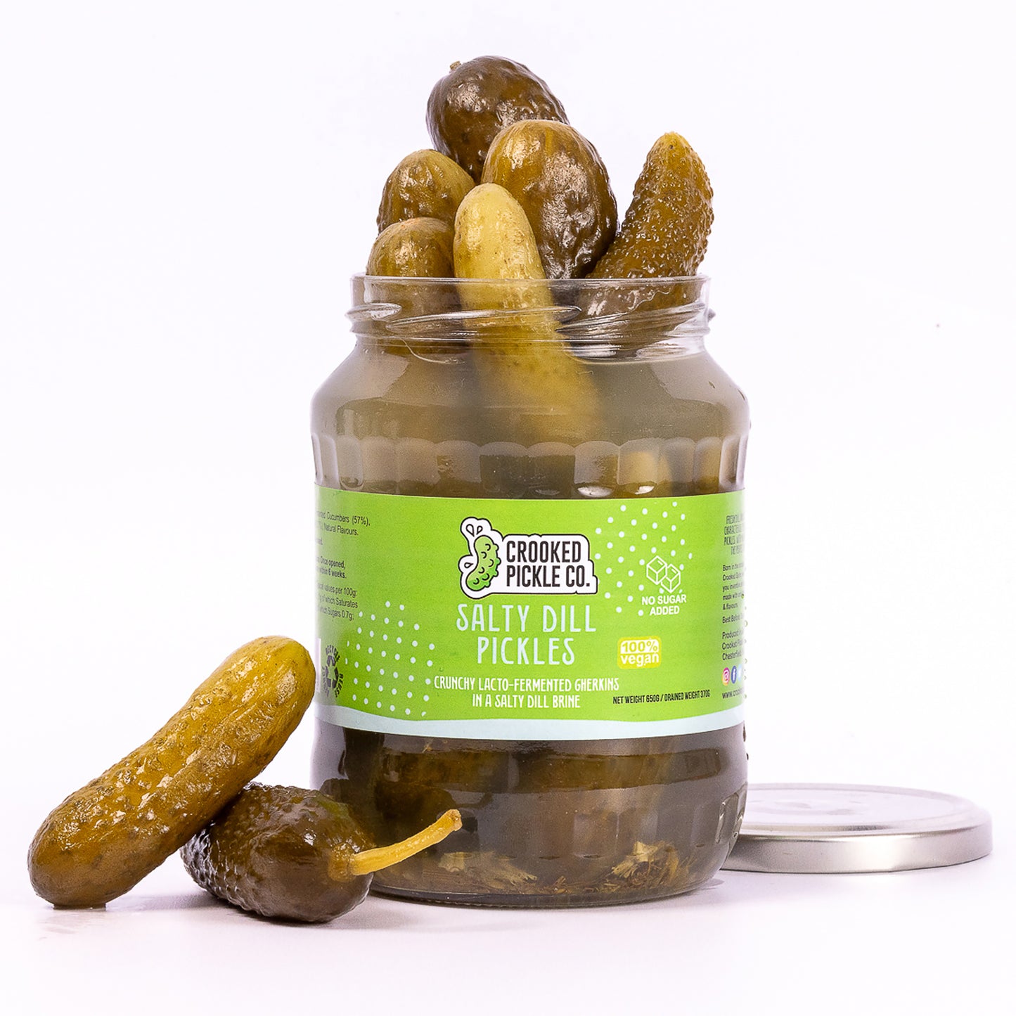 Lacto-fermented Salty Dill Pickles - 8 x 650g